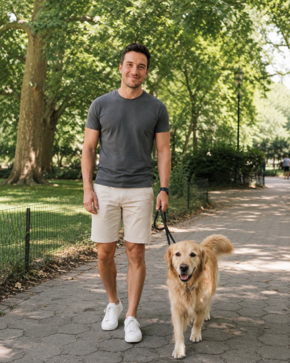 With your dog dating photo